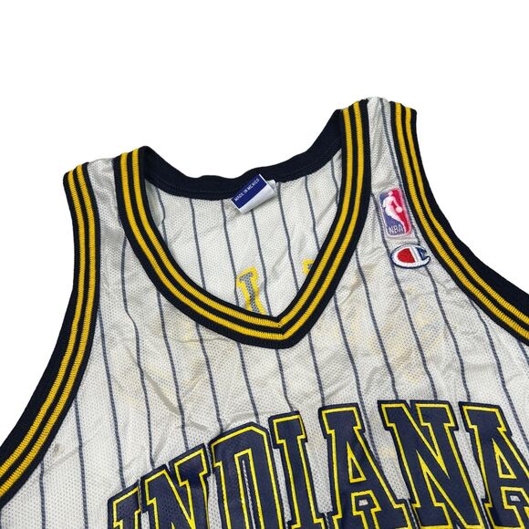 Champion VTG Y2K NBA Indiana Pacers Reggie Miller Swingman Jersey FLAW 40 Medium - Picture 3 of 9